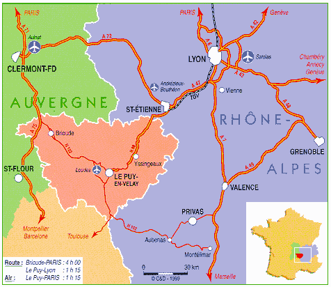 Carte d'accès en Haute-Loire