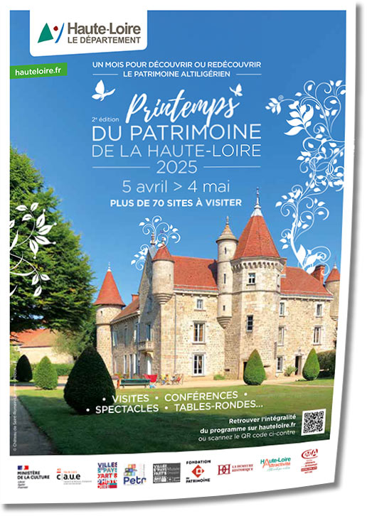 Couverture de la brochure printemps du patrimoine 2025